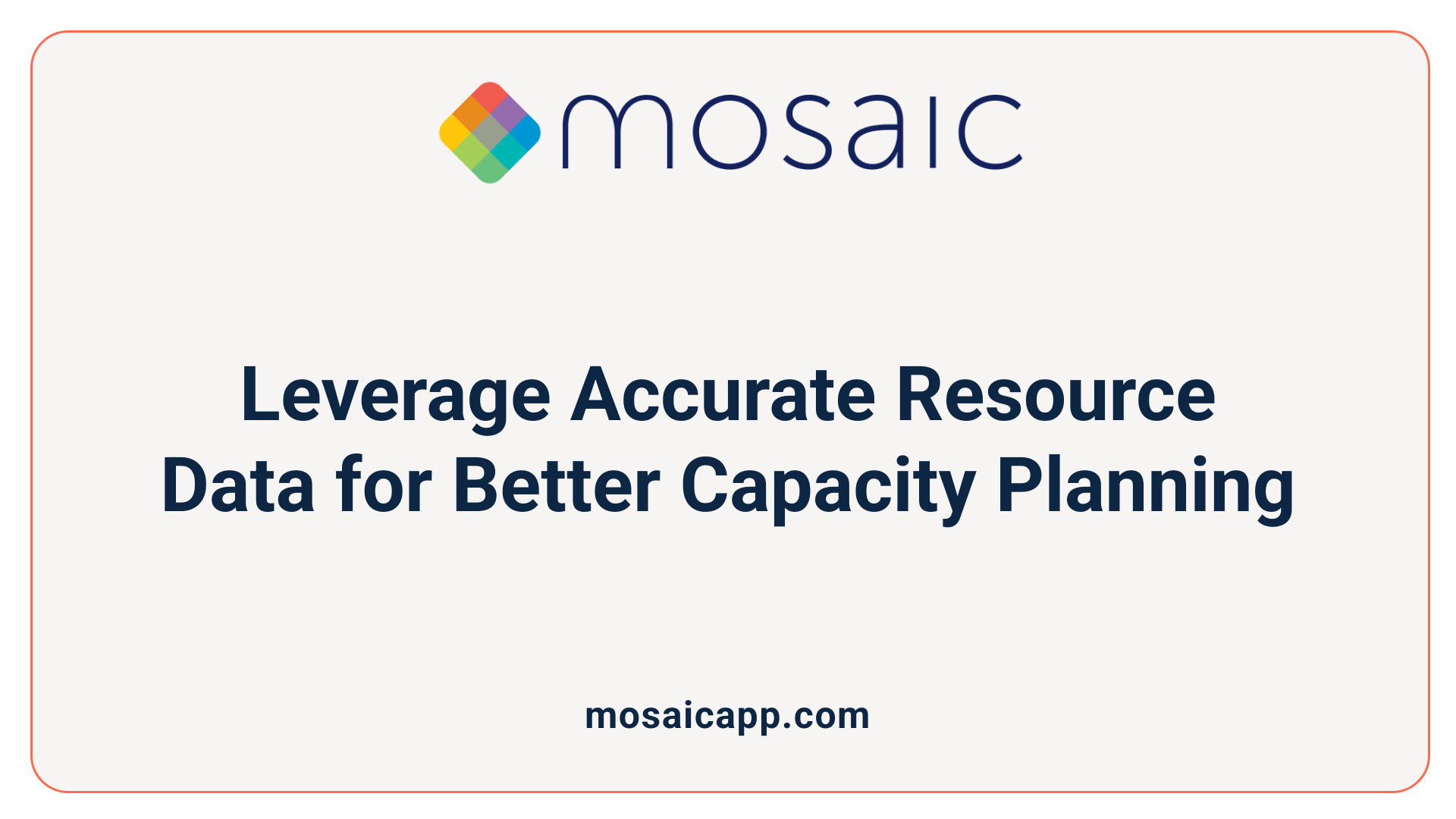 Leverage Accurate Resource Data for Better Capacity Planning