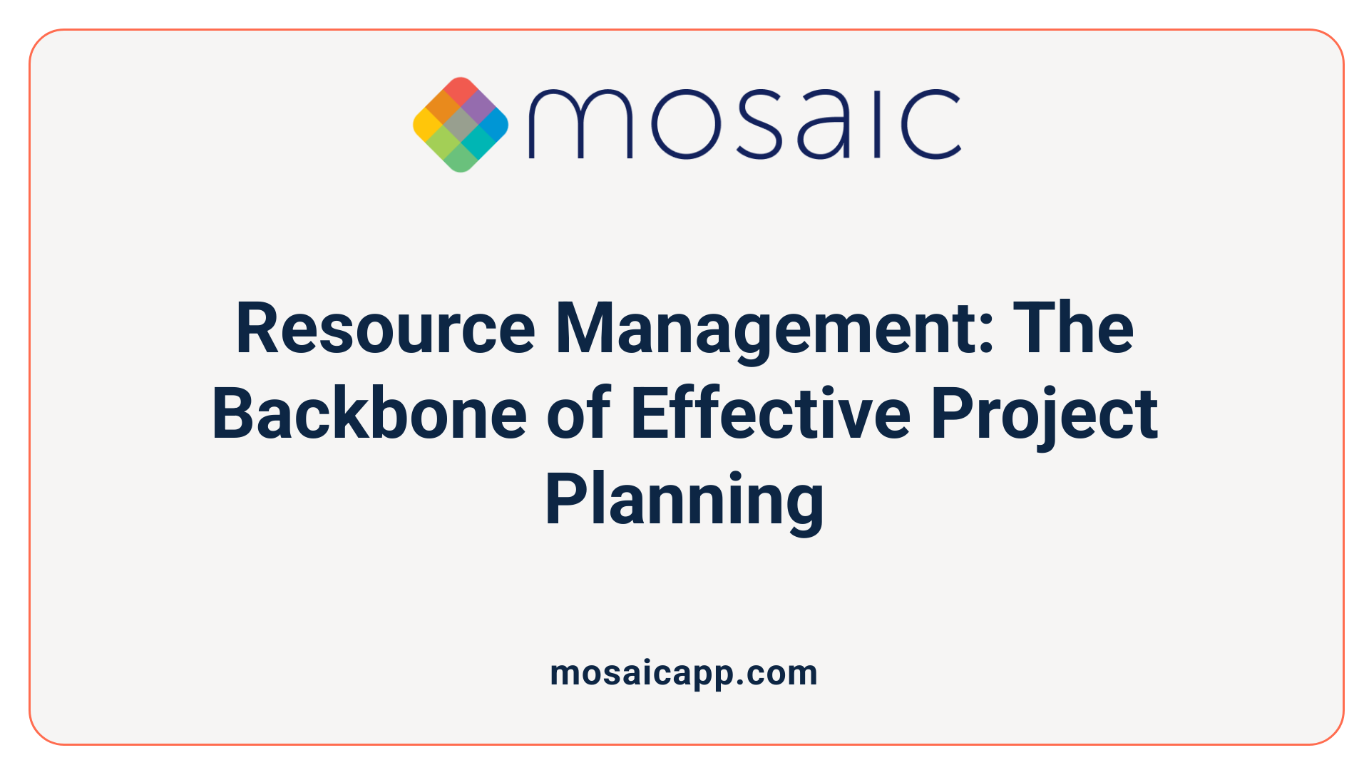 Resource Management: The Backbone of Effective Project Planning