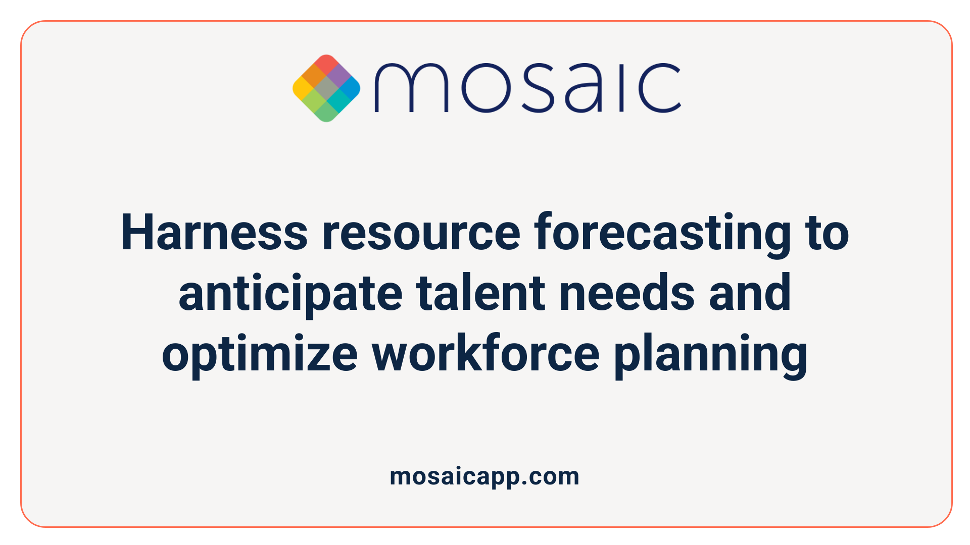 Harness resource forecasting to anticipate talent needs and optimize workforce planning