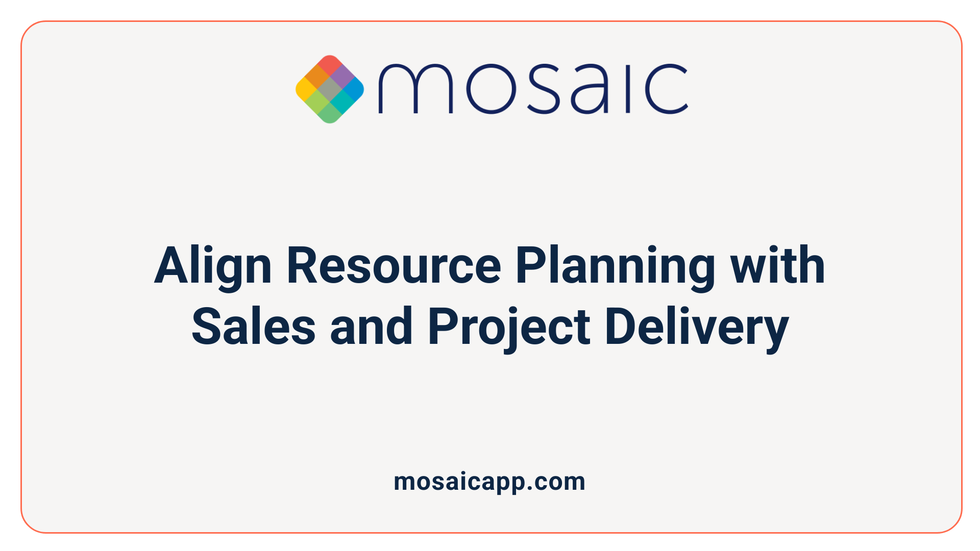 Align Resource Planning with Sales and Project Delivery