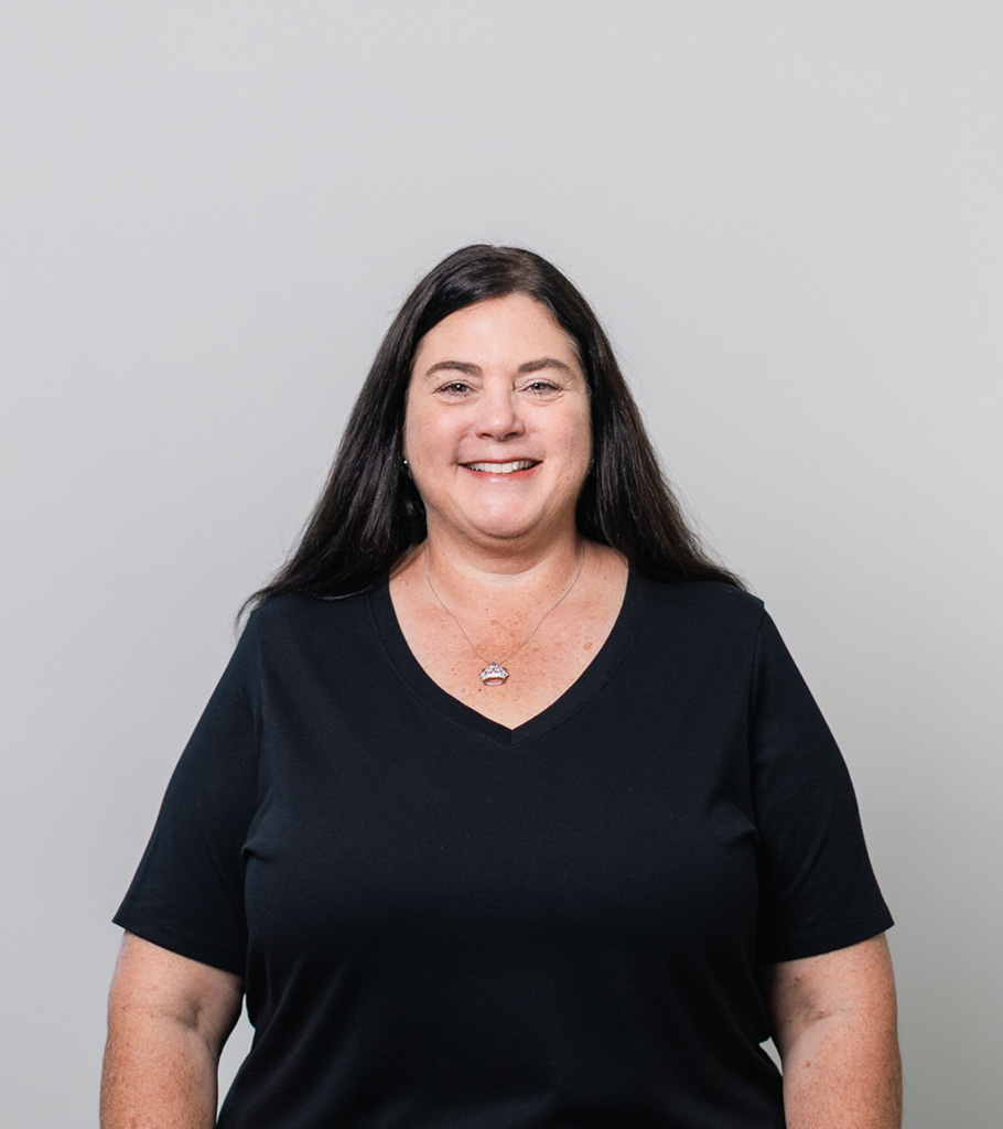 a happy looking smiling woman