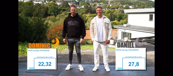 Standbild der Sendung mit Zwillinge Dominic und Daniel