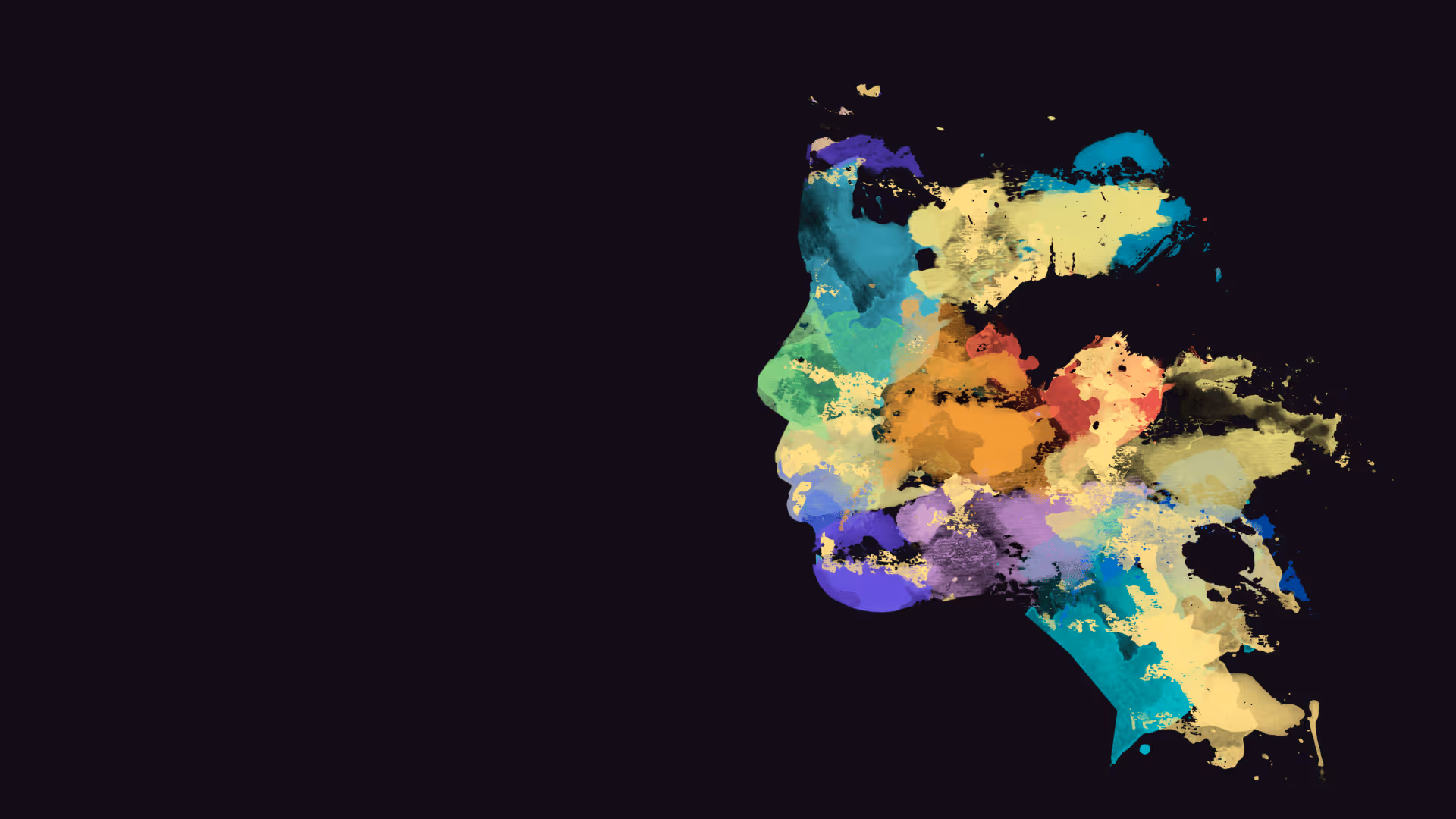 Abstract Art face of Modern Chatbot