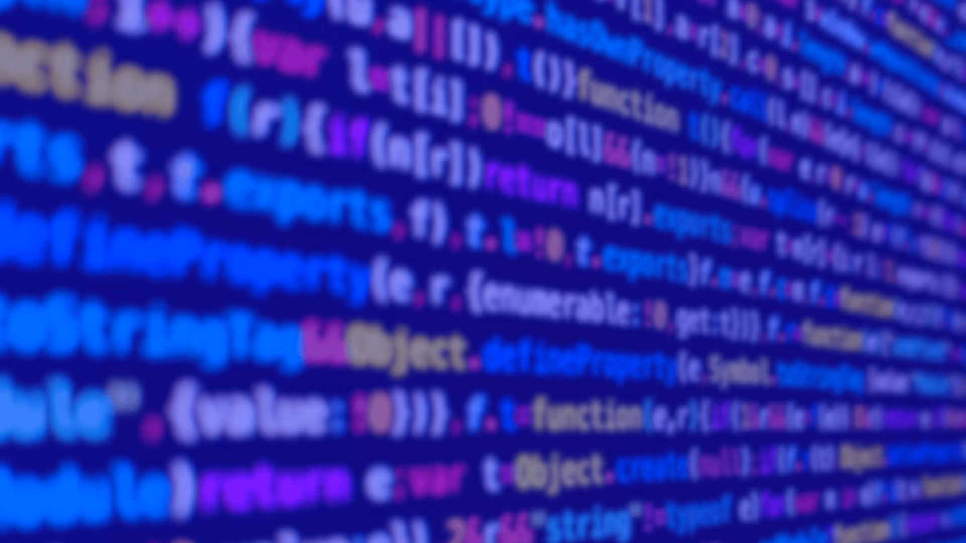 Background blurred imaged of code