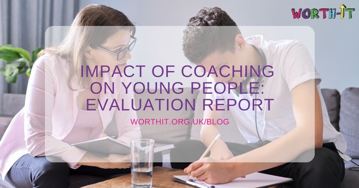 Male young person being coached by female coach in school library