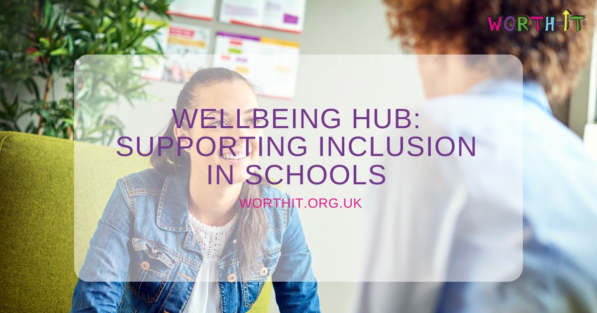 student talking to wellbeing officer in school wellbeing hub