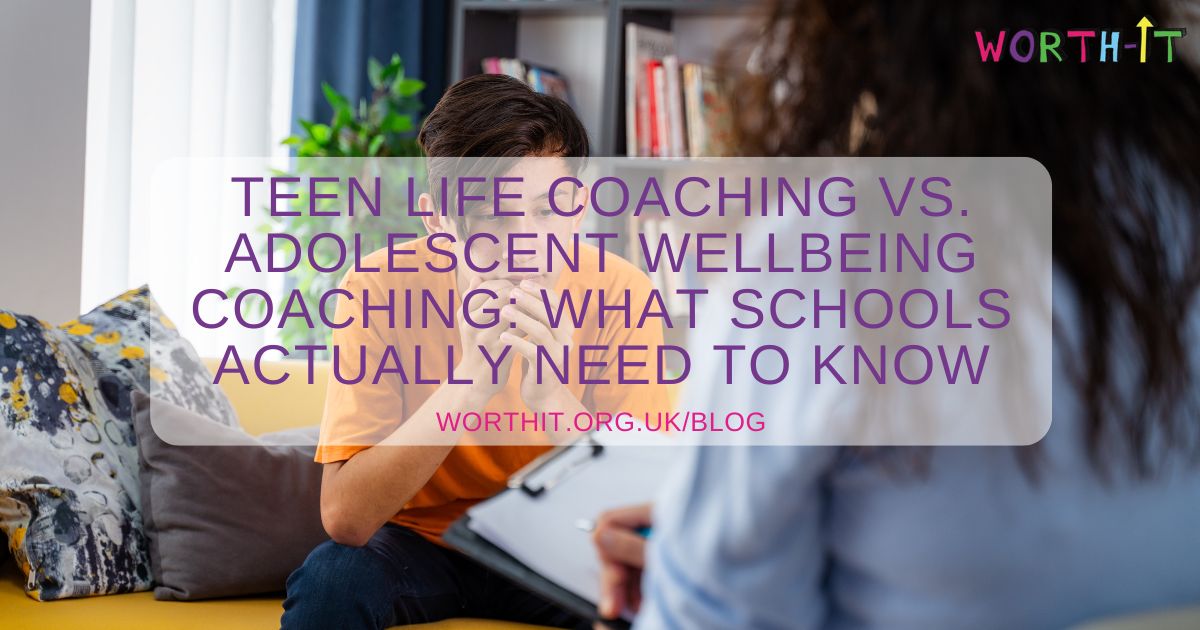 Teenage boy working with a life coach 