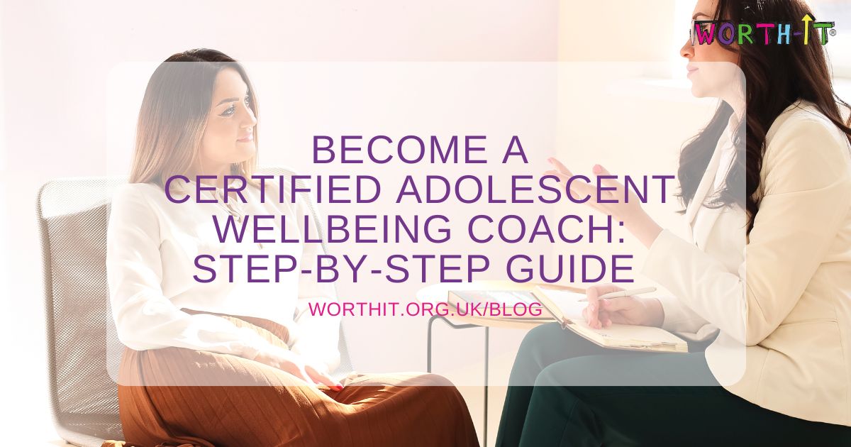 Youth life coach coaching a young person to improve wellbeing