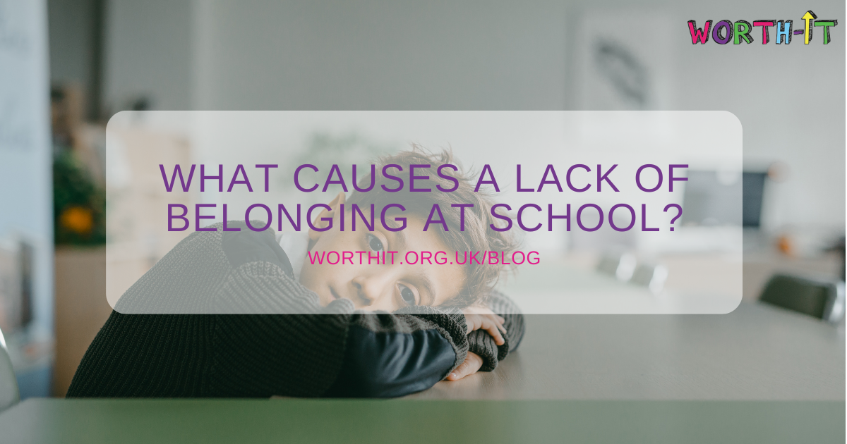 lonely child alone in a classroom showing lack of belonging