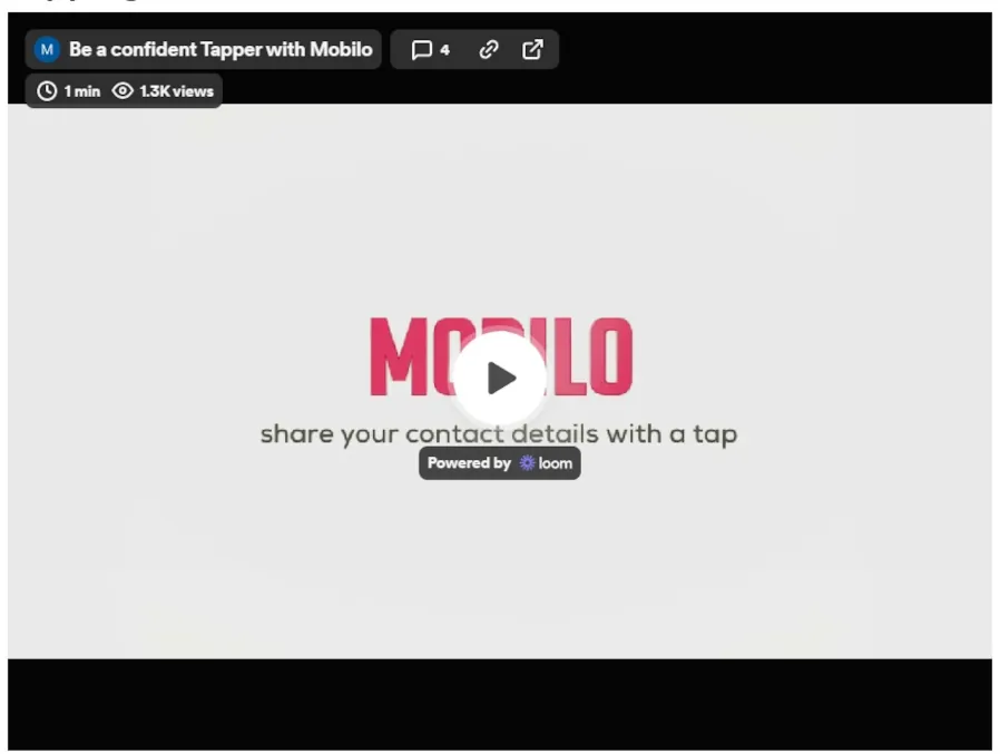 Be confident Tapper with mobilo