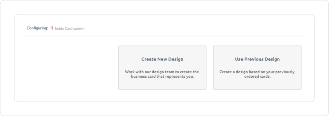 mobilo card design