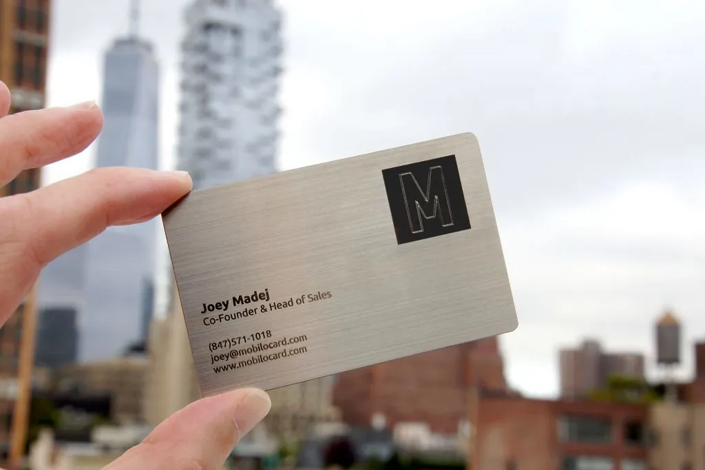 Metal business card - Mobilo
