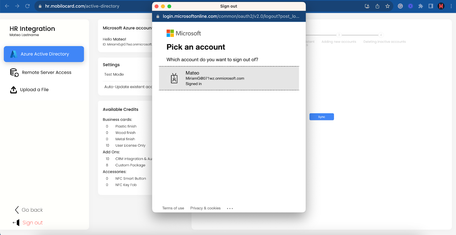 choose account