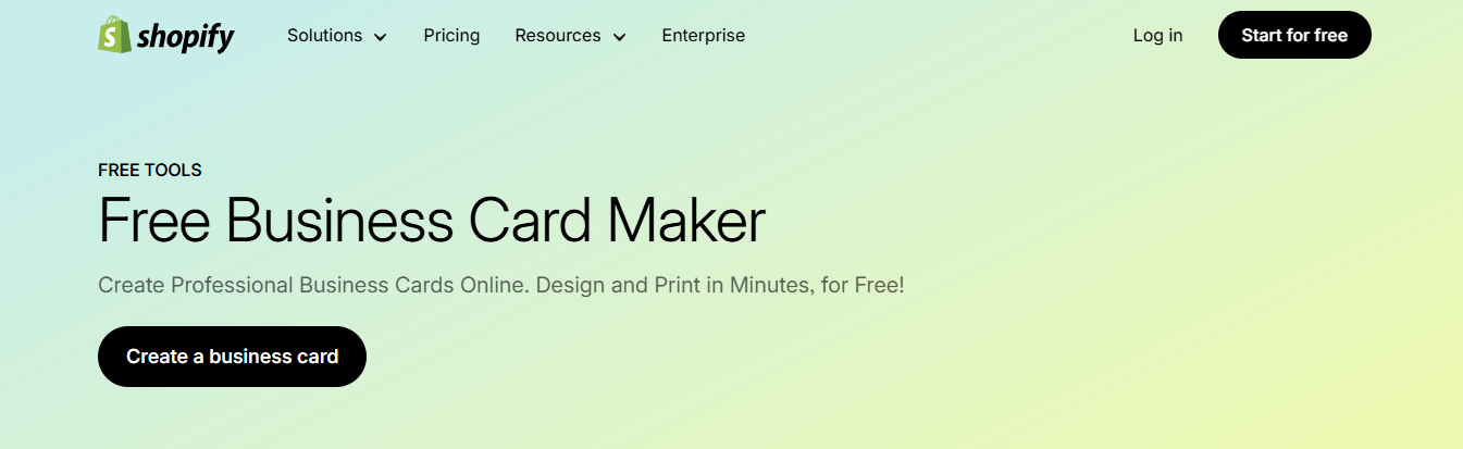 shopify business card maker - Best Business Card Companies