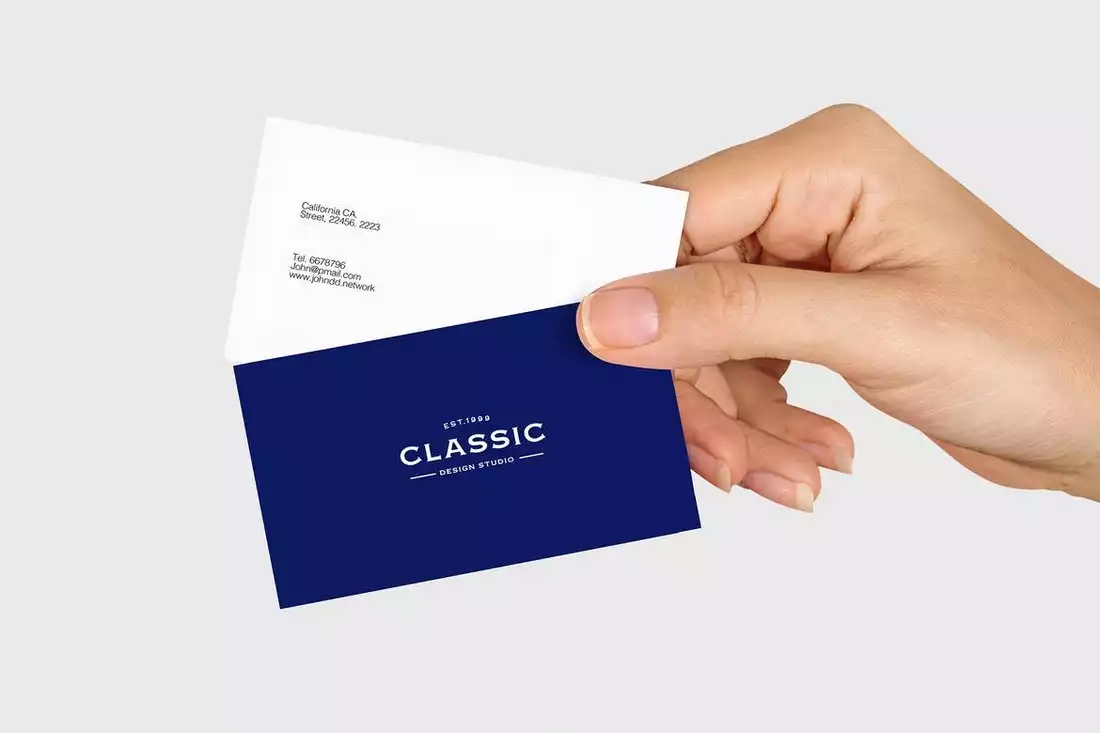 Hand Holding Business Card - Best Fonts for Business Cards