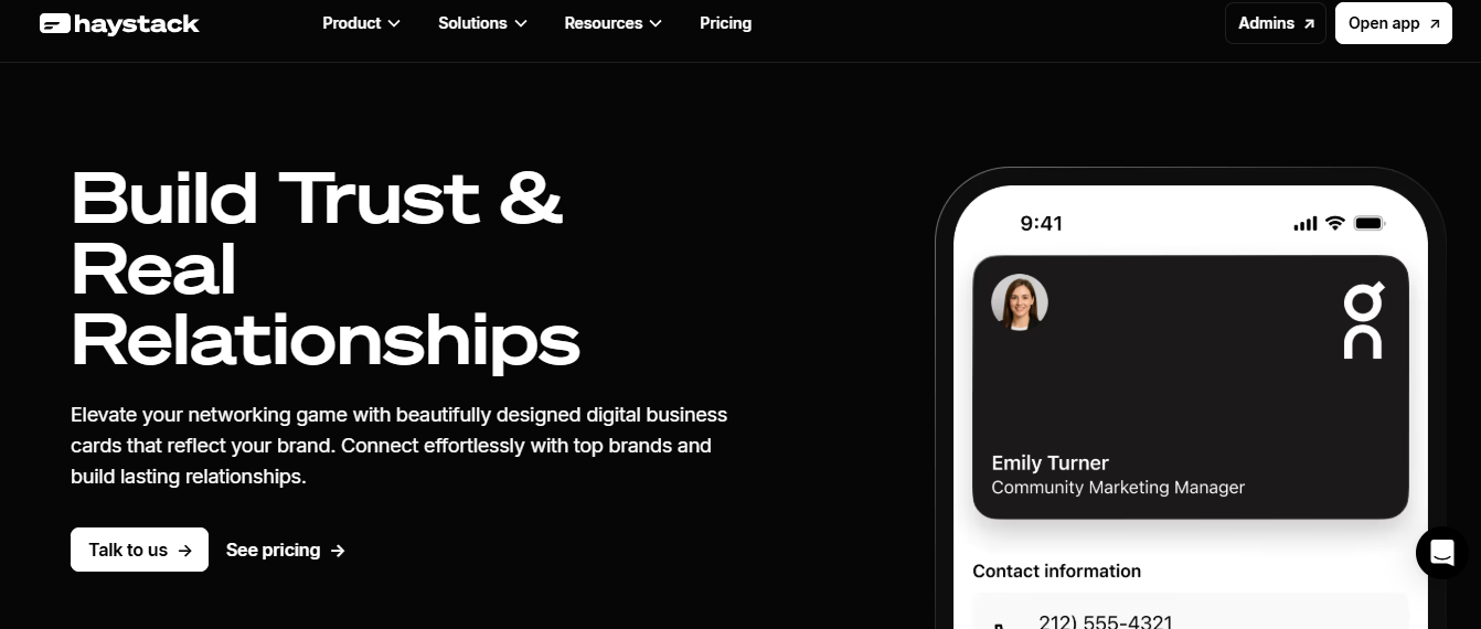 haystack - How to Create a Digital Business Card on Android