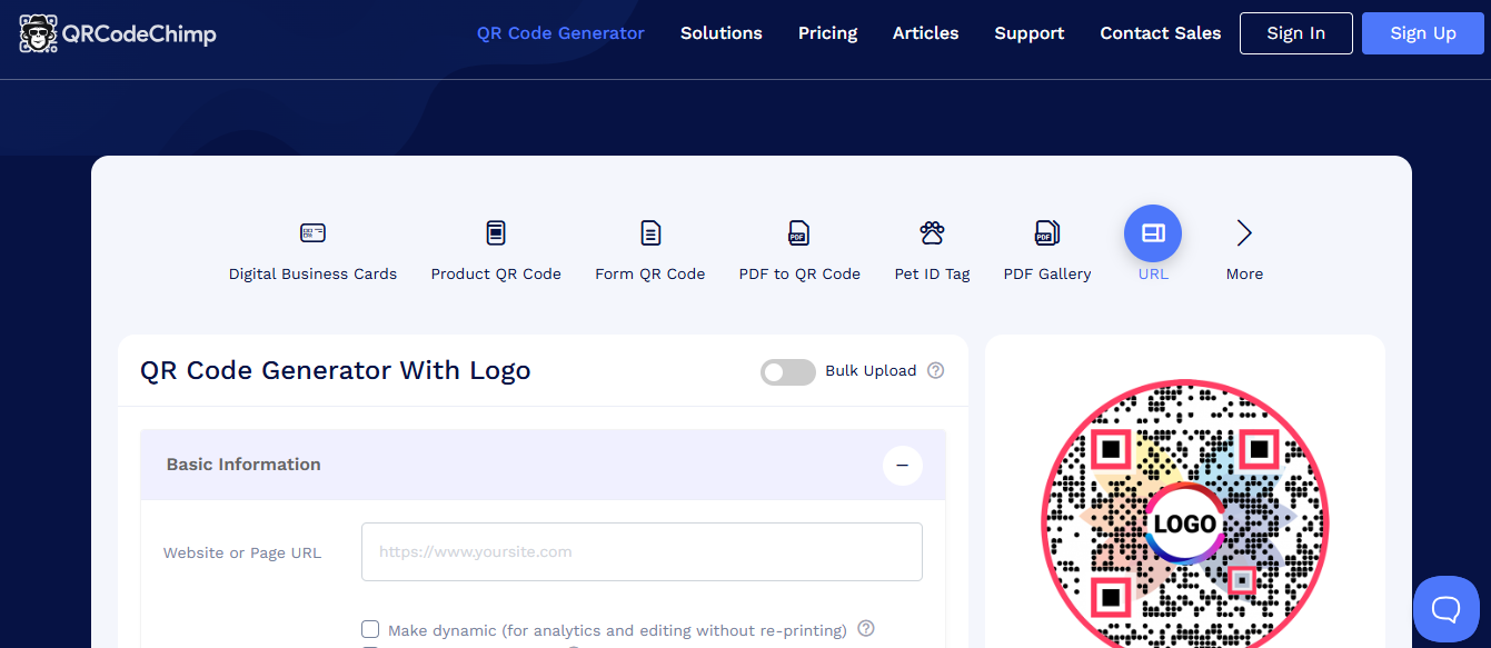 qr code chimp - How to Create a Digital Business Card on Android