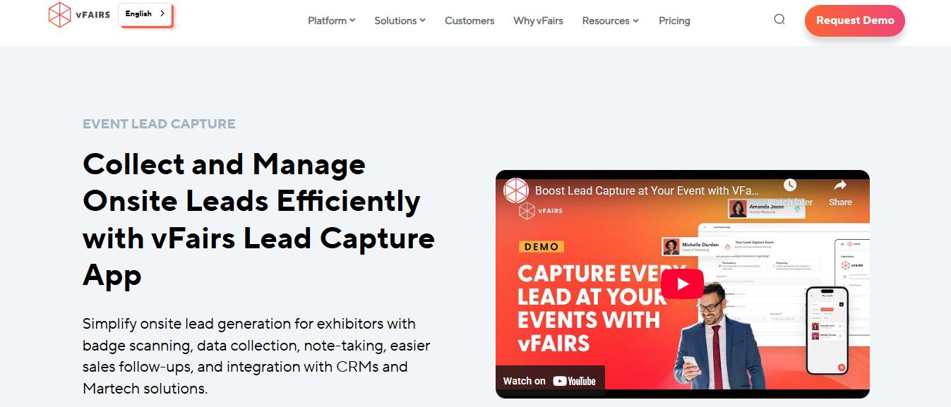 vfairs - Exhibition Lead Capture
