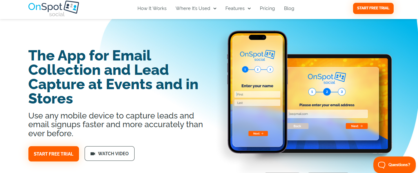 on spot social - Exhibition Lead Capture
