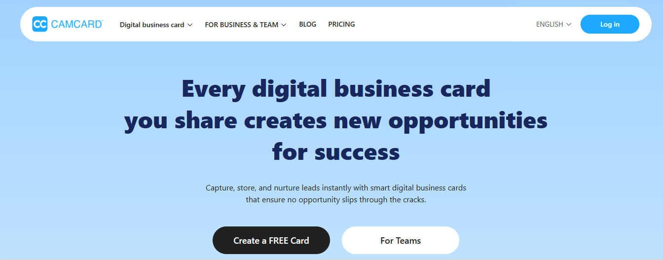 camcard - Examples of Digital Business Cards
