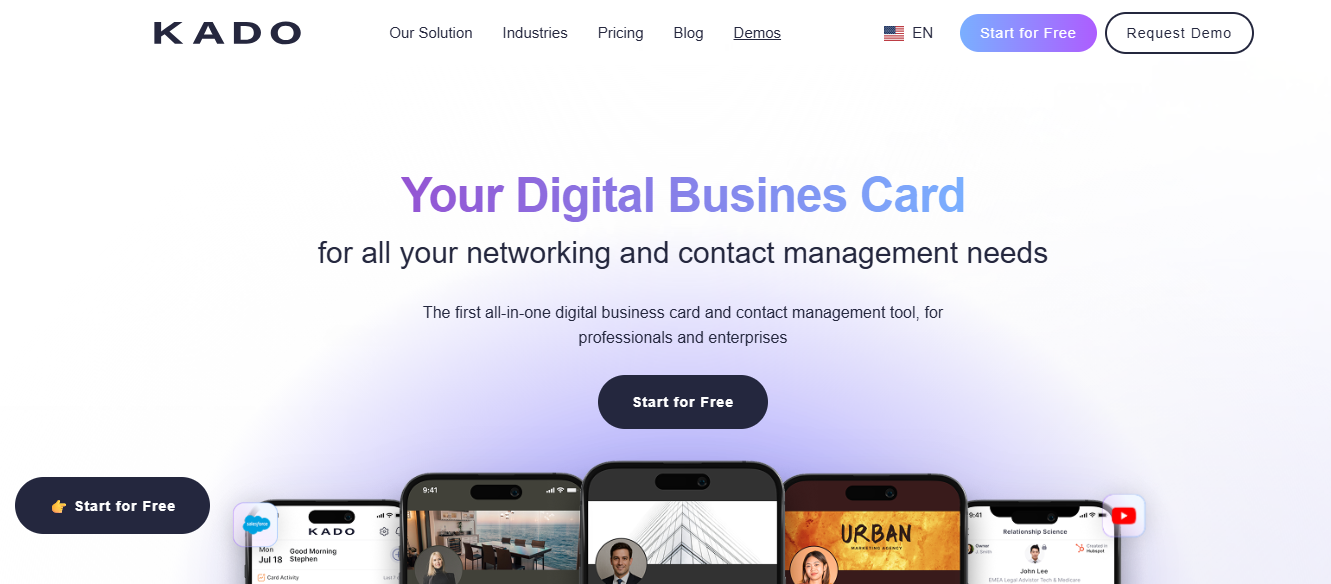 kado - Examples of Digital Business Cards