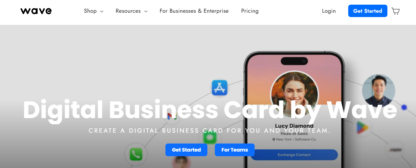 wave connect - Examples of Digital Business Cards