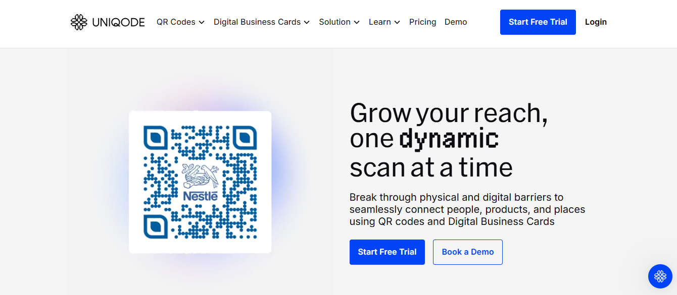 uniqode - Examples of Digital Business Cards