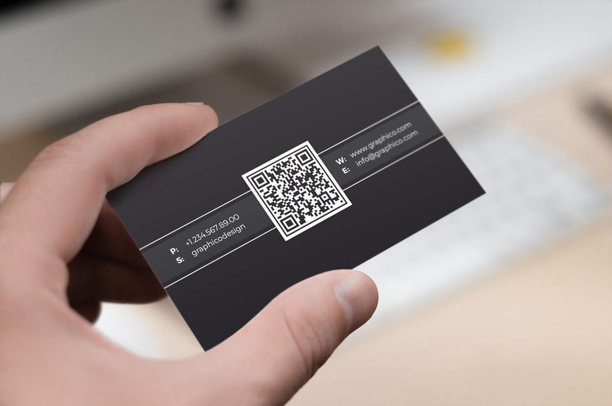 Modern Card - QR Code Size on Business Card