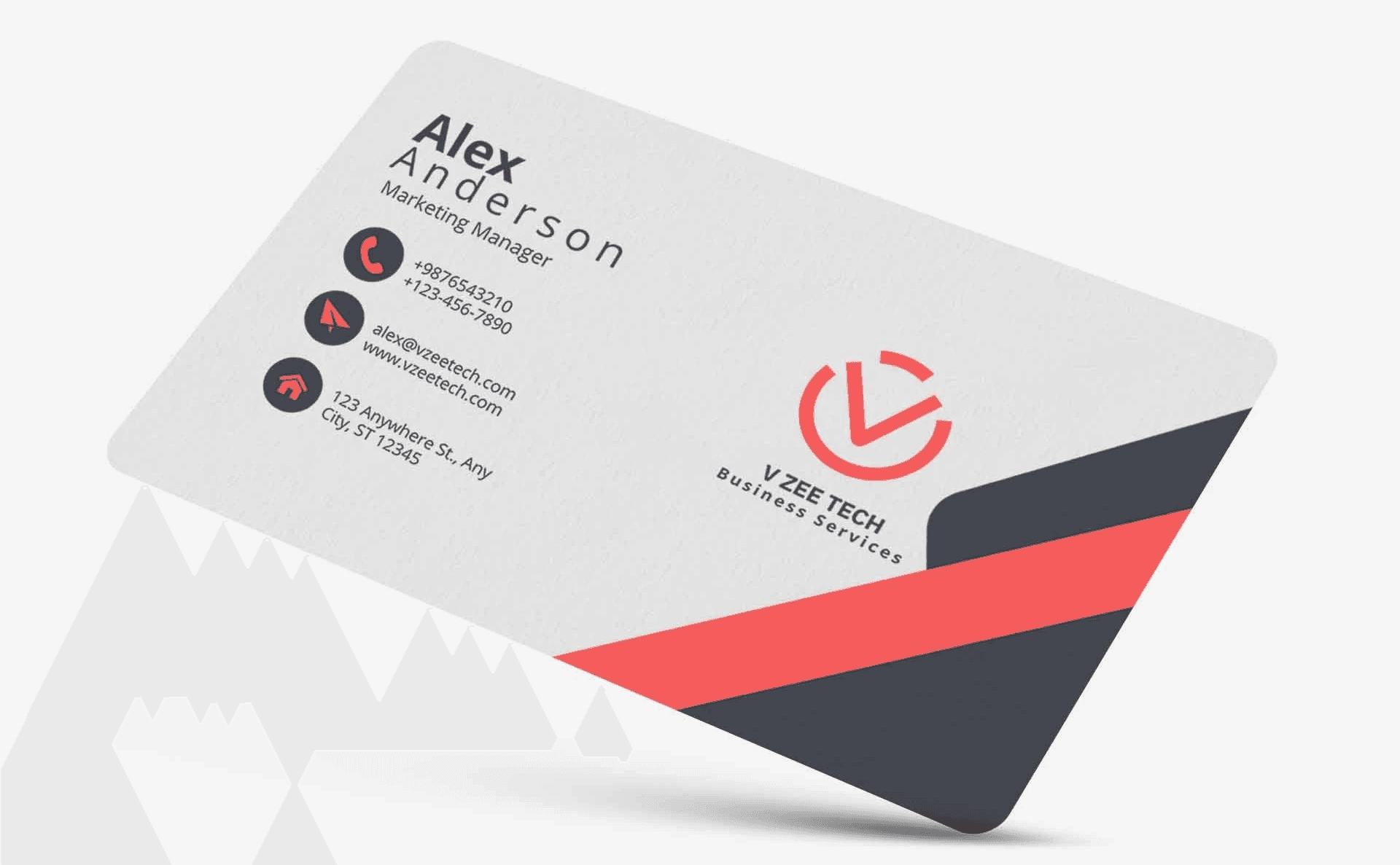 Modern business card -  How to Create Vcard