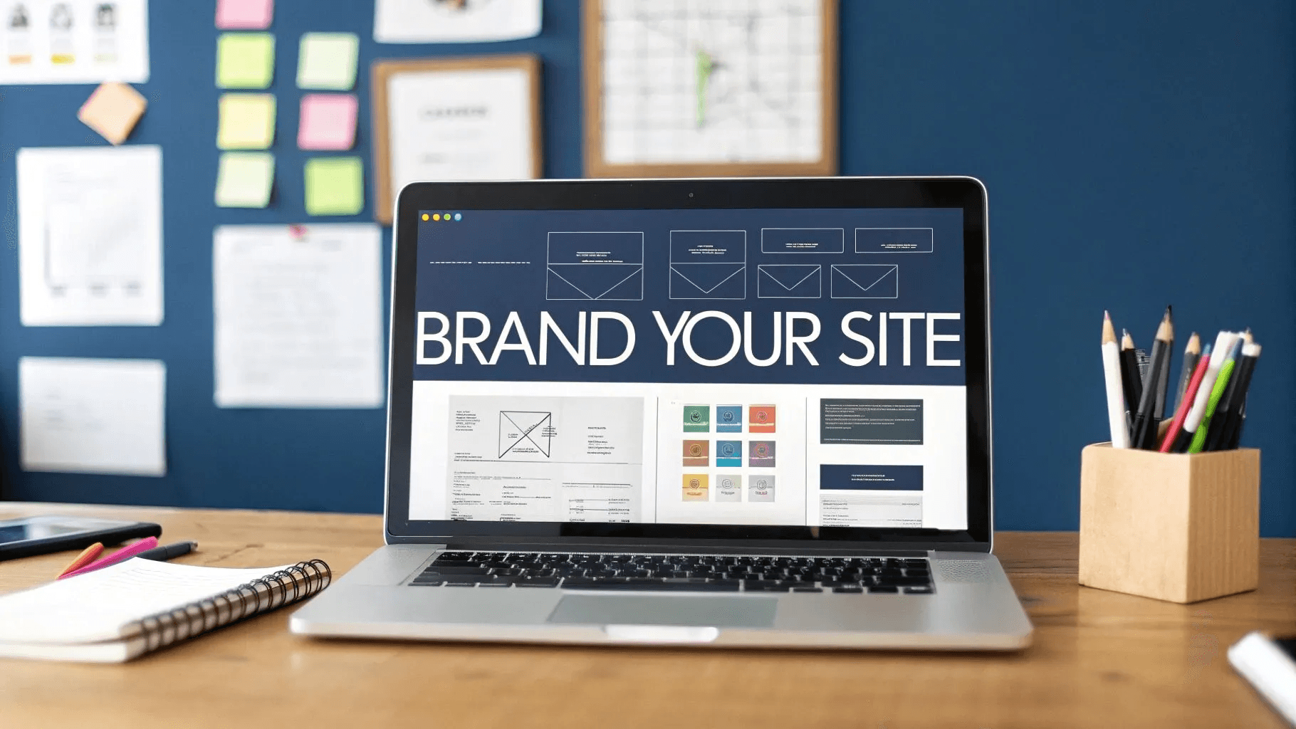  Laptop displaying brand your site text - How to Build Personal Branding