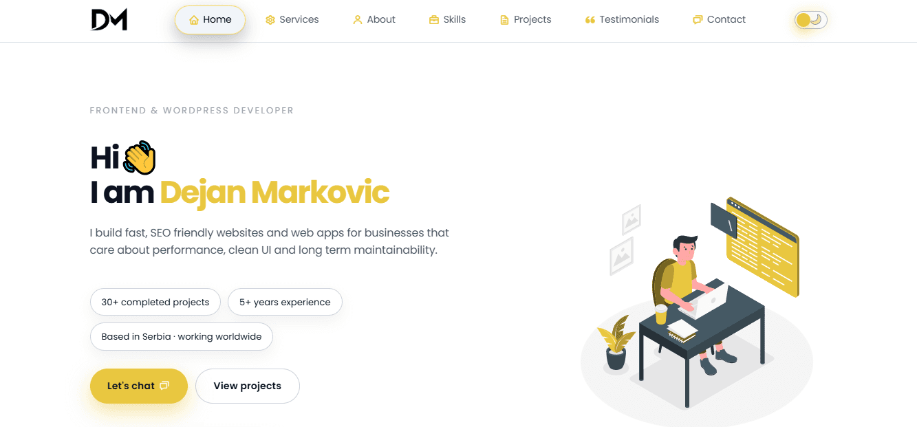 Dejan Markovic's Split-Screen Portfolio