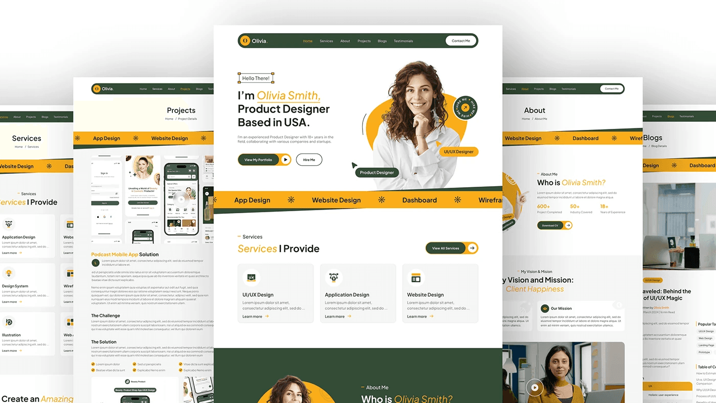 Clean UI/UX designer portfolio websites - Design Portfolio Websites