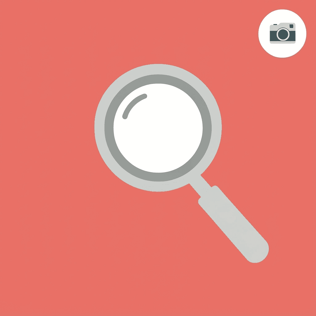 Magnifying glass focusing on photography niche specialization