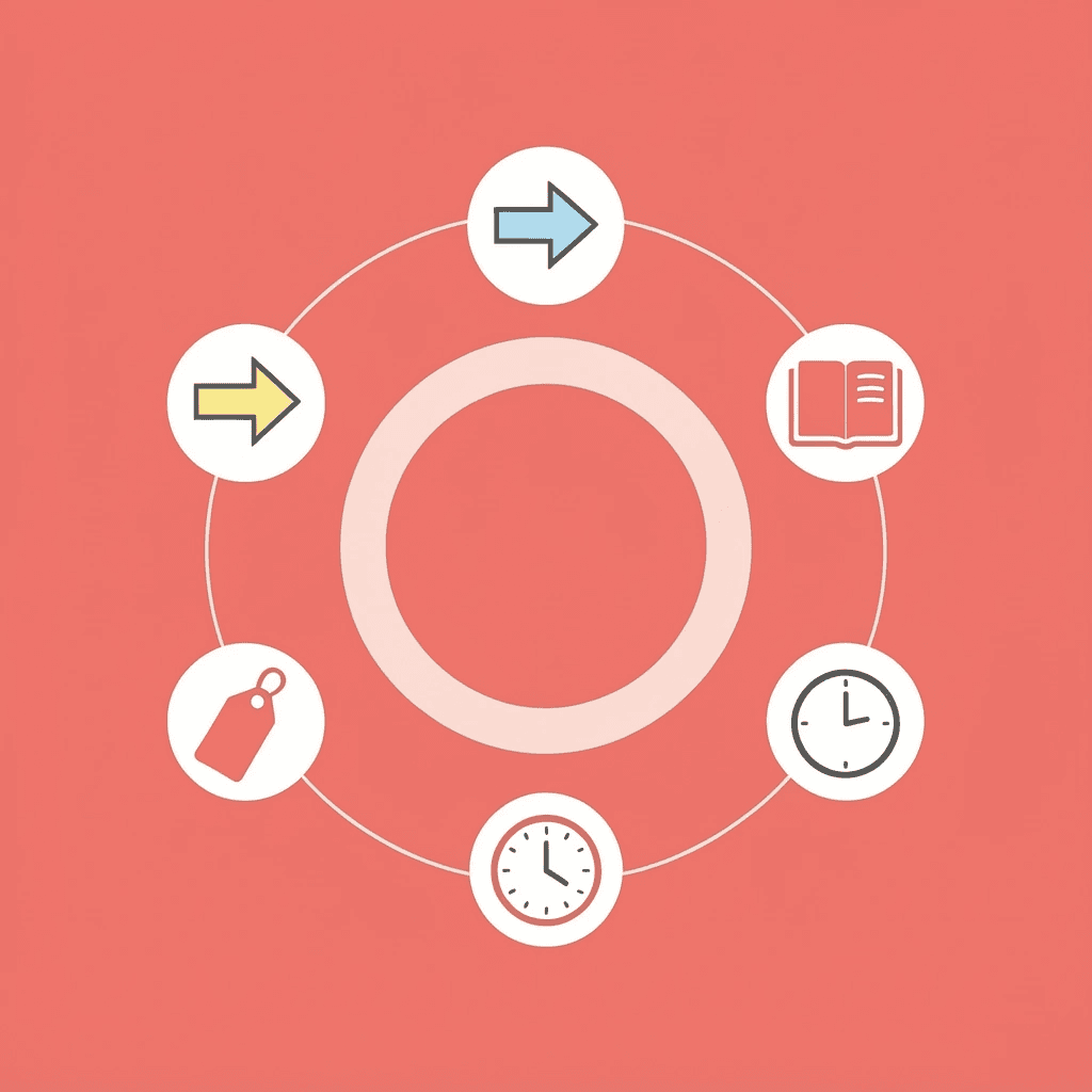 Central Mobilo icon connected to four surrounding icons representing networking events, trade shows, physical locations, and QR codes