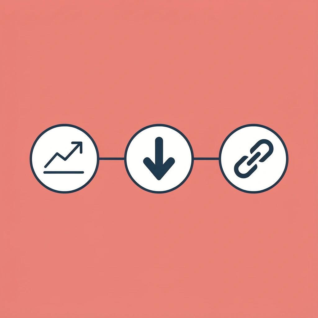 Timeline showing traffic and momentum building, then resetting when bio link changes