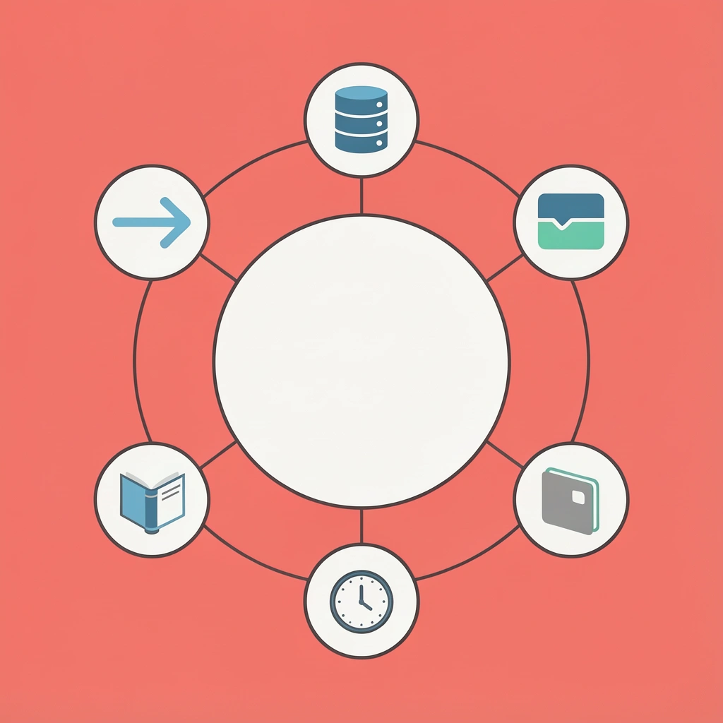 Central hub showing social profiles, bio links, and digital cards all connected to a lead capture system