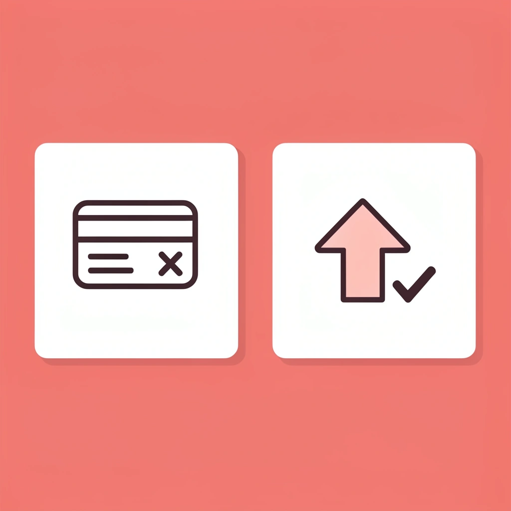  Comparison showing a forgettable low-quality business card on the left with an X, and a memorable professional card on the right with a checkmark