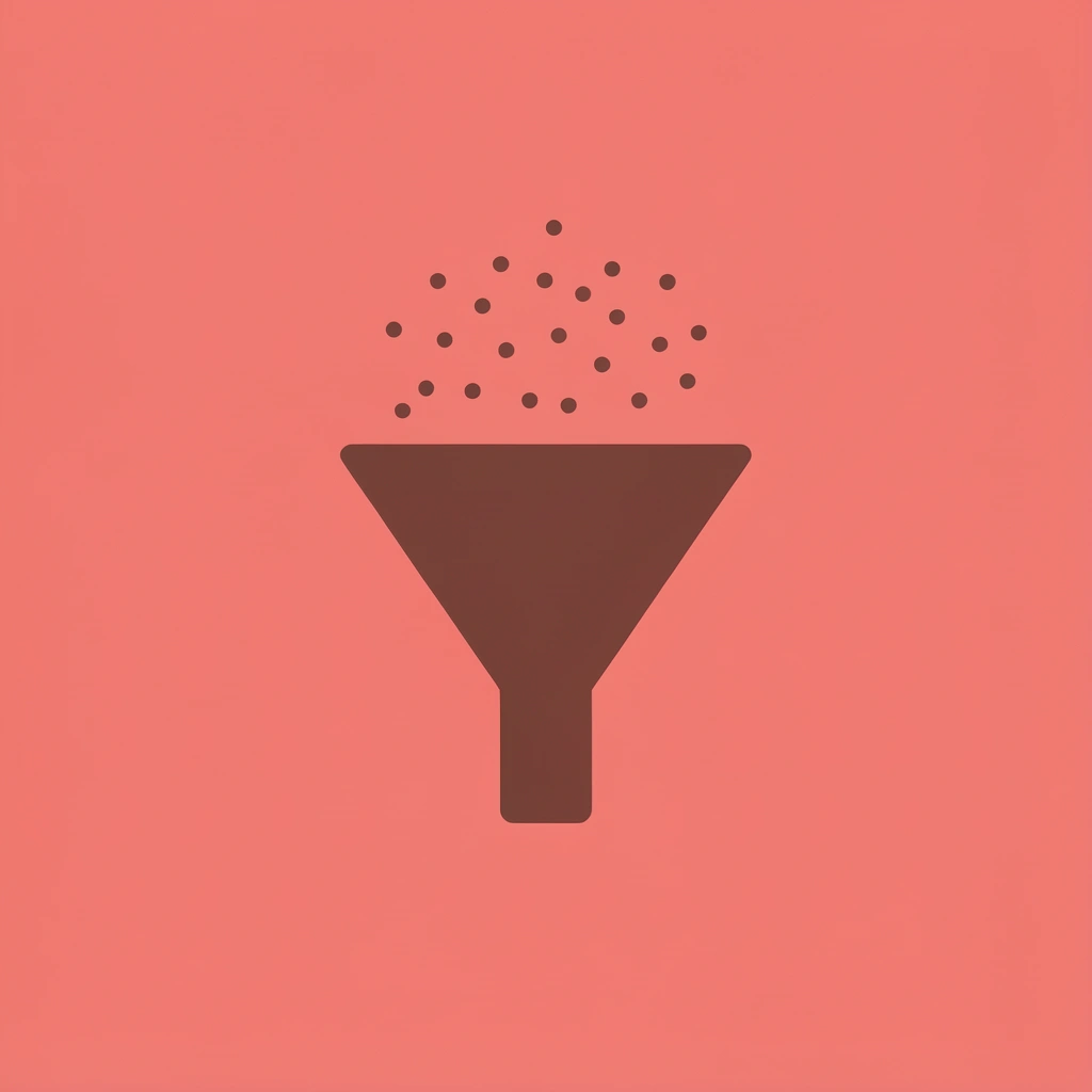  Funnel diagram showing business contacts entering at top and only a small percentage reaching CRM at bottom