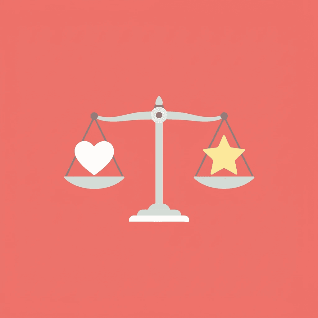  Balance scale comparing one thoughtful connection on one side versus many casual handoffs on the other