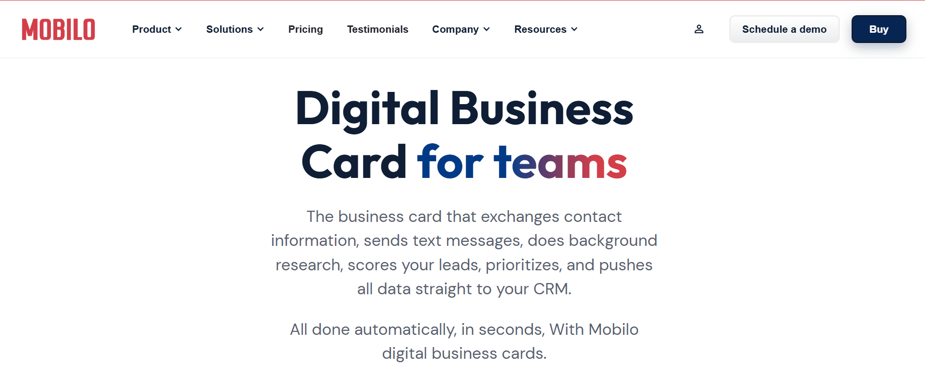 mobilo - Best Business Card Apps