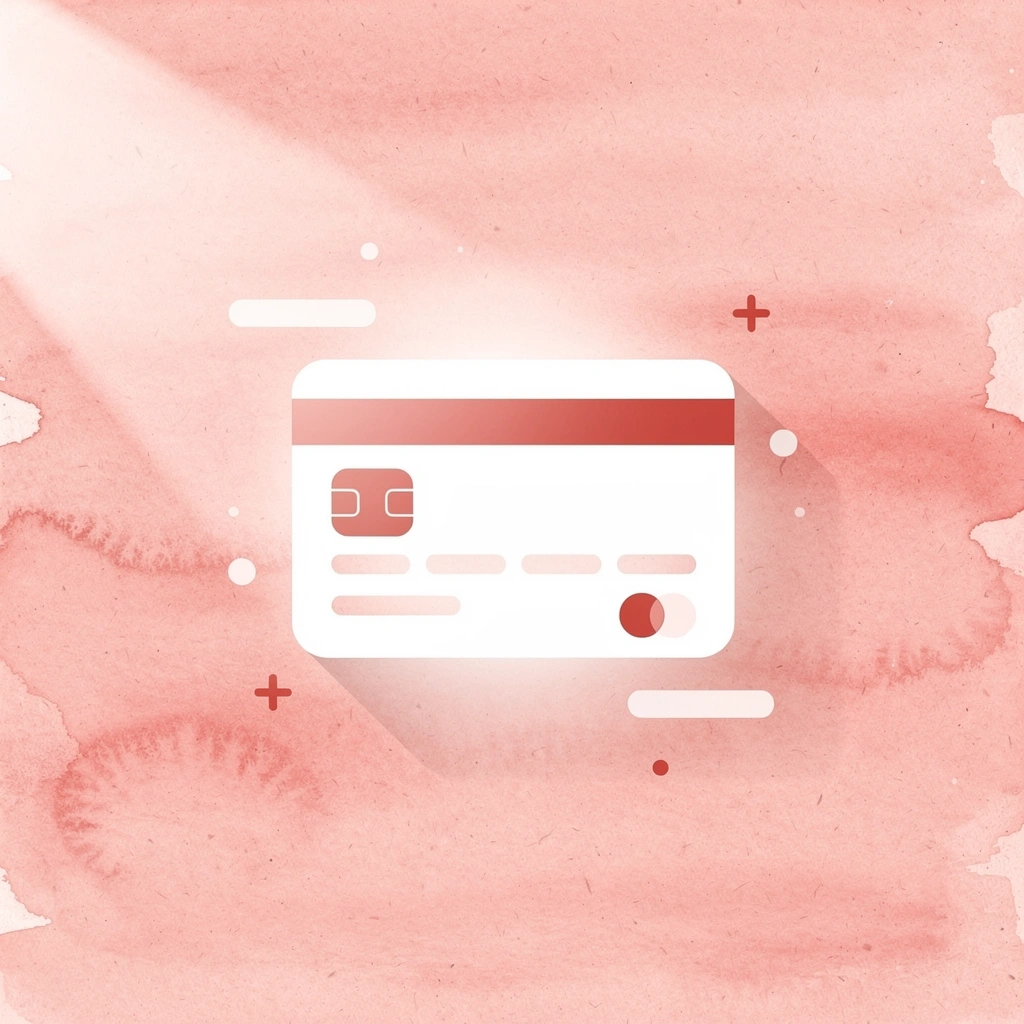 Digital business card icon with spotlight effect