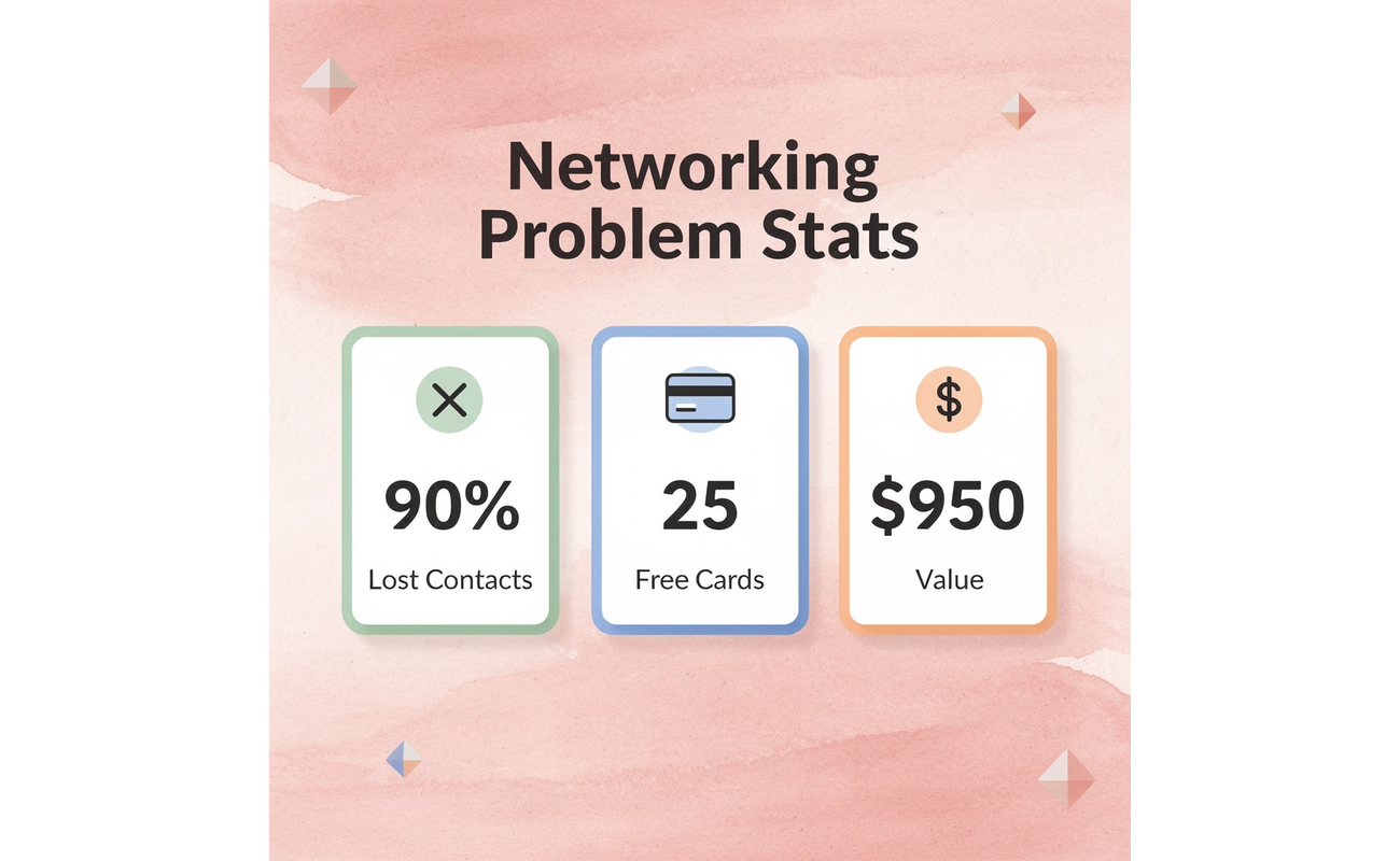 Statistics showing networking problems and Mobilo solution value