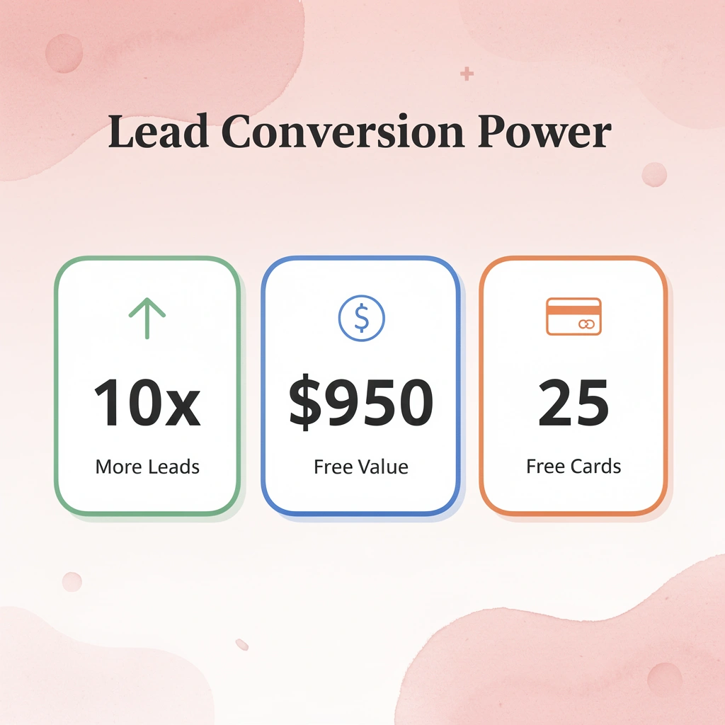 Statistics showing Mobilo's lead conversion metrics
