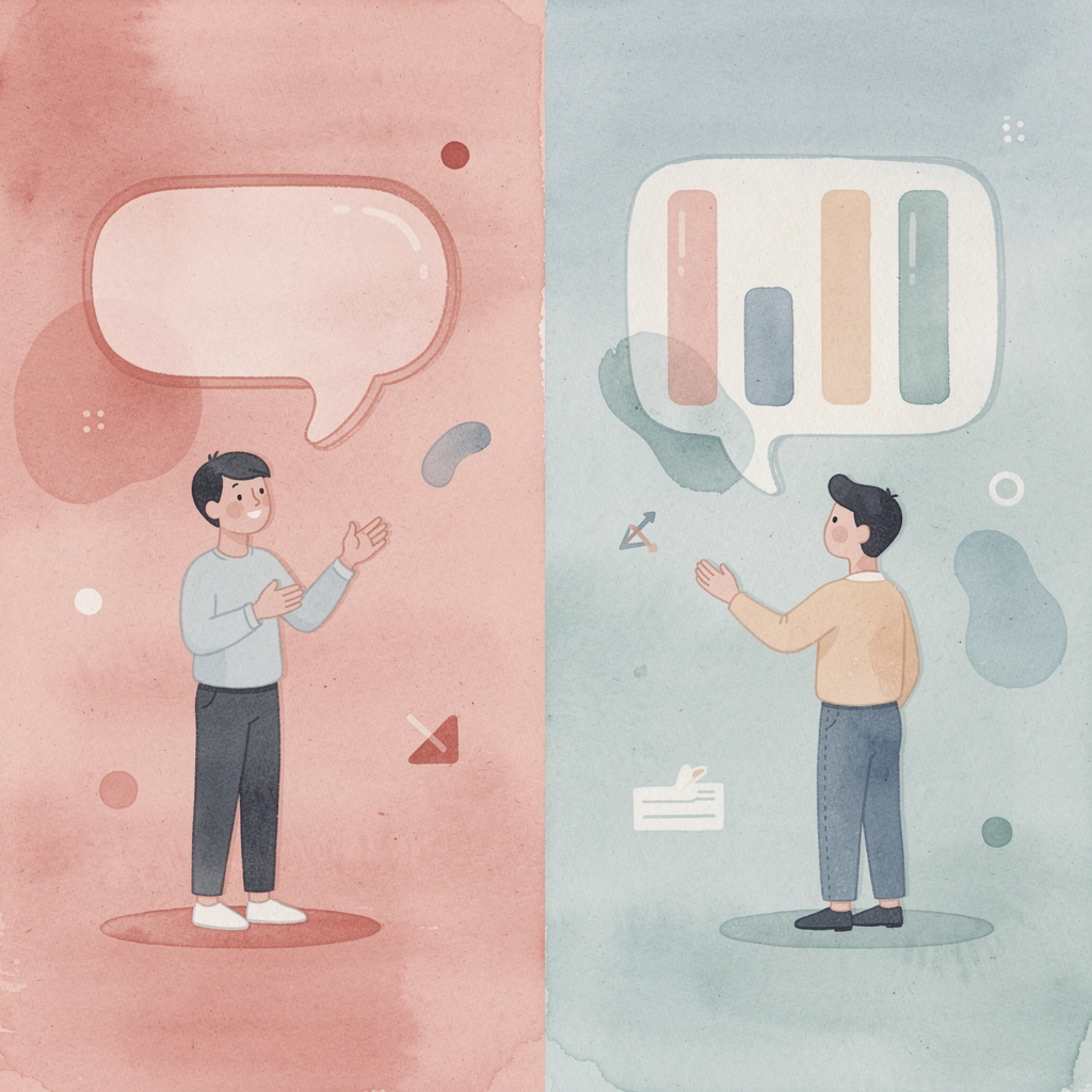 Split scene showing business card exchange versus systematic lead follow-up