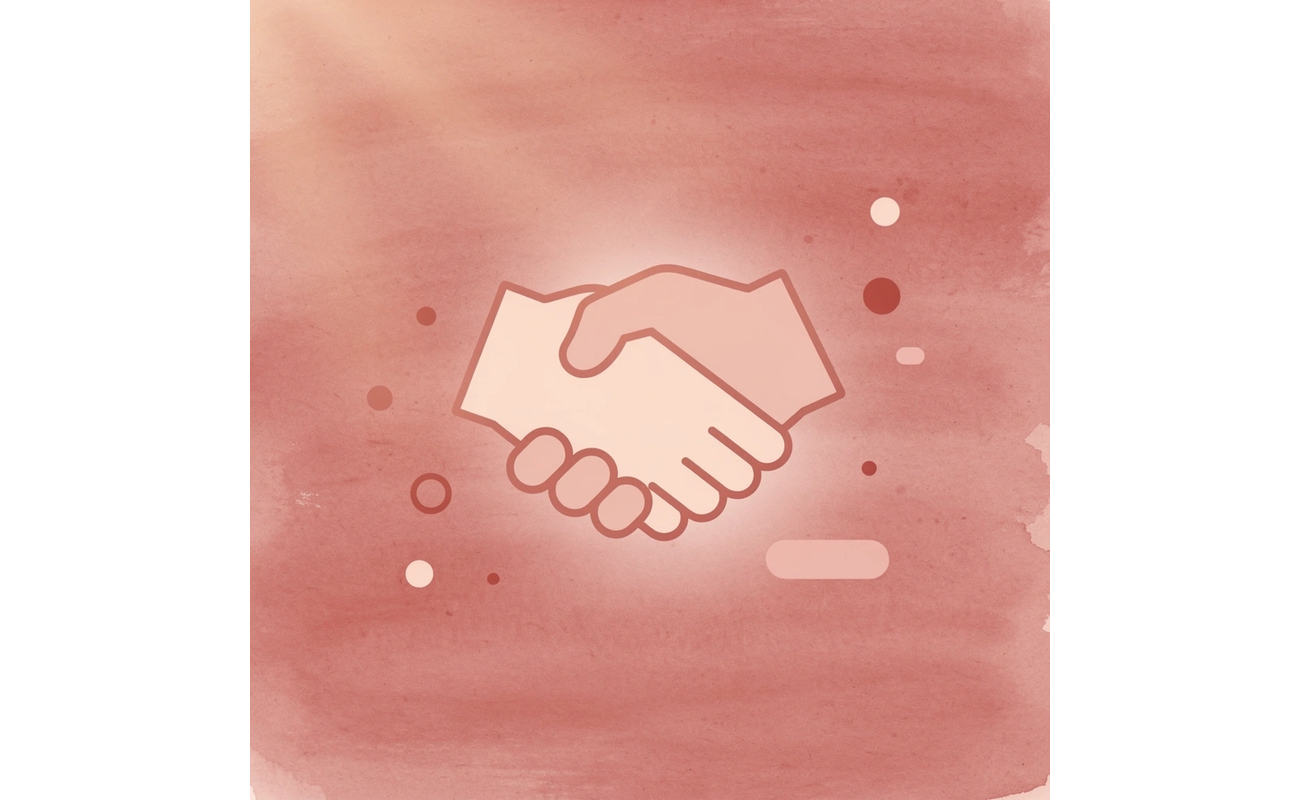 Handshake icon representing business networking and relationship building