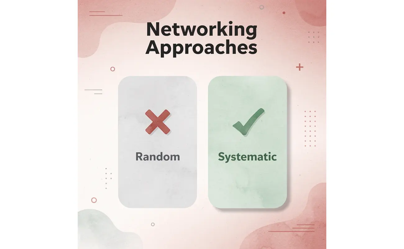 Before and after comparison of random versus systematic networking