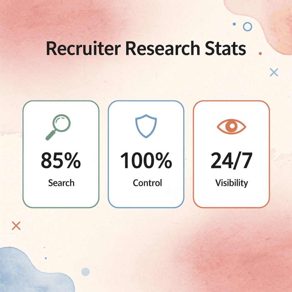 Statistics about recruiter research and digital presence