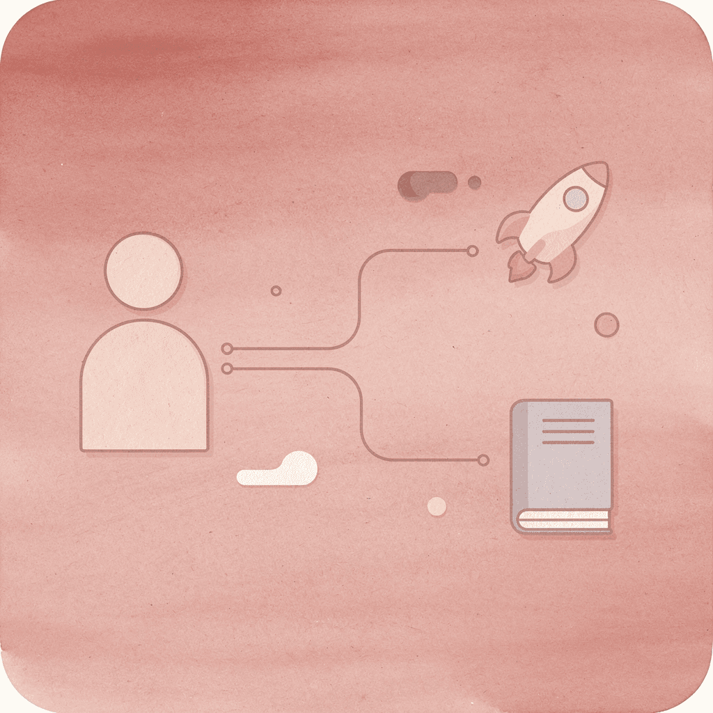 Icon showing audience splitting into two different targeting approaches