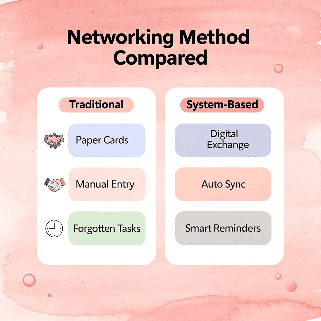 Comparison between traditional and system-based networking methods