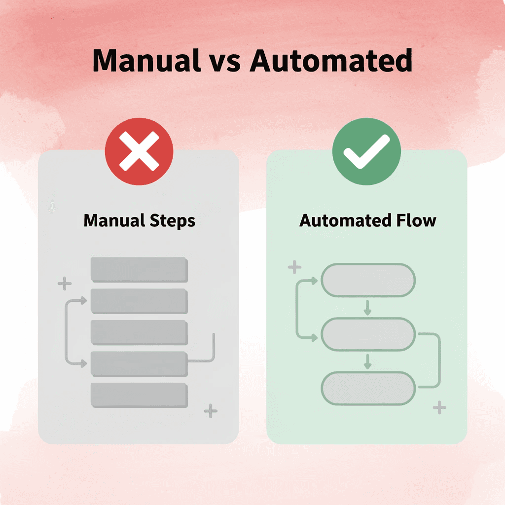 Comparison of manual versus automated networking processes